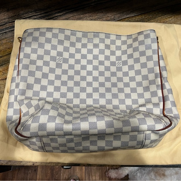 Louis Vuitton Soffi Damier Azur 2013 Tote Shoulder Bag Crossbody - Picture 3 of 16